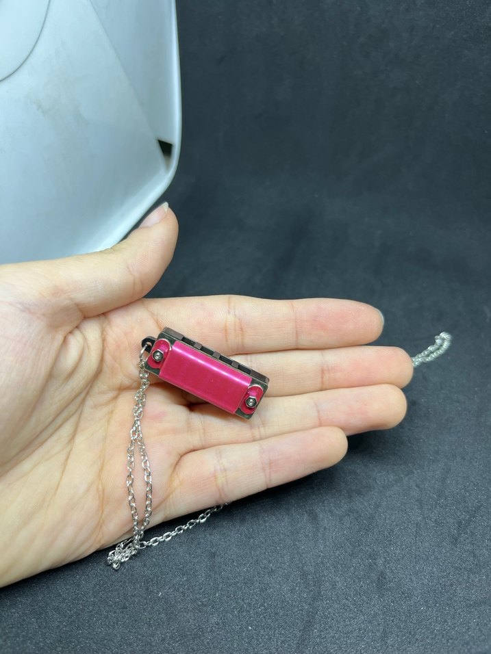 Pembe Zincir Detaylı Midi Kadın Kolye - Görsel 5