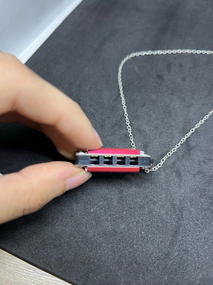 Pembe Zincir Detaylı Midi Kadın Kolye - Görsel 2