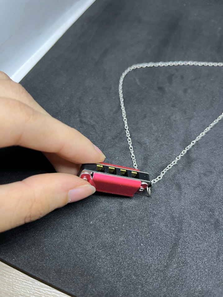 Pembe Zincir Detaylı Midi Kadın Kolye - Görsel 3