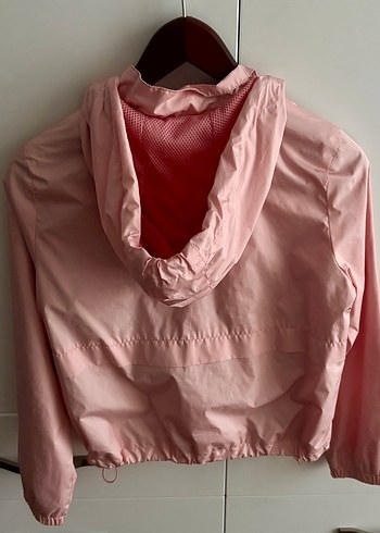 Pembe Fermuarlı Kadın Yağmurluk - Görsel 2