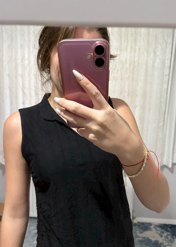 Siyah Kolsuz Hamile Bluzu - Görsel 2