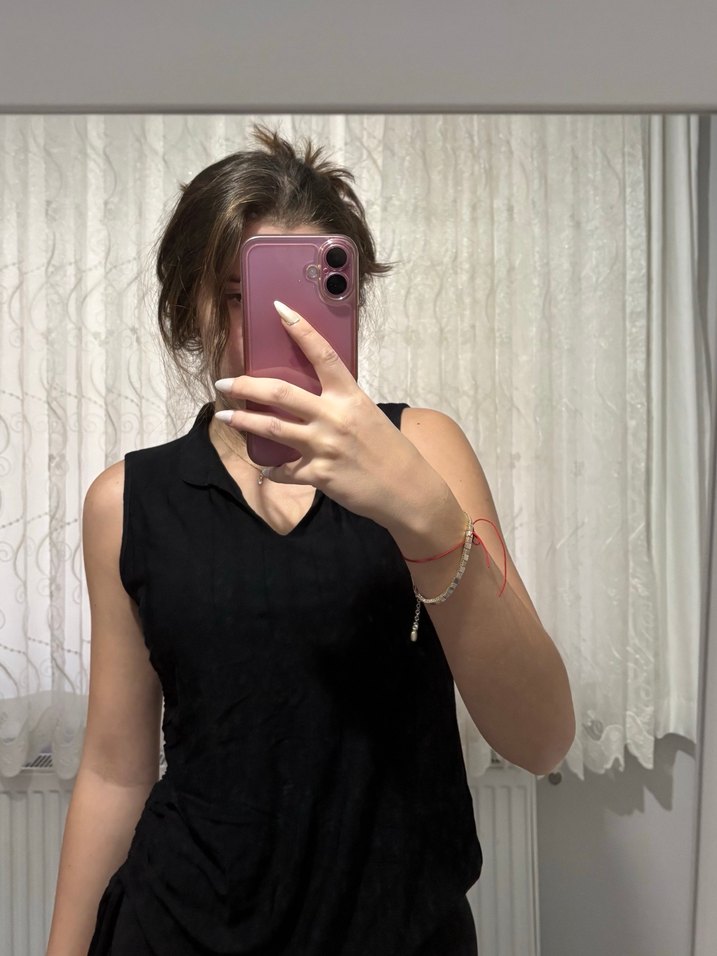 Siyah Kolsuz Hamile Bluzu - Görsel 4