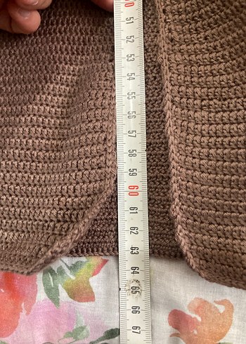 Bohem Tarz Kahverengi Örgü Etek - Görsel 2