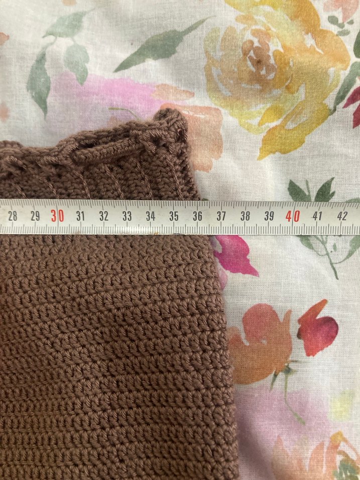 Bohem Tarz Kahverengi Örgü Etek - Görsel 3