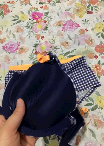 Sarı Detaylı Mini Puantiyeli Bikini Takımı - Görsel 3