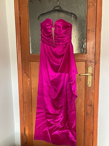 Pembe Matmazel Abiye Elbise