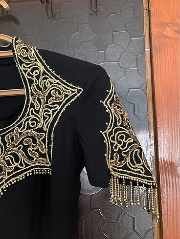 s Beden siyah Renk İşleme detaylı elbise