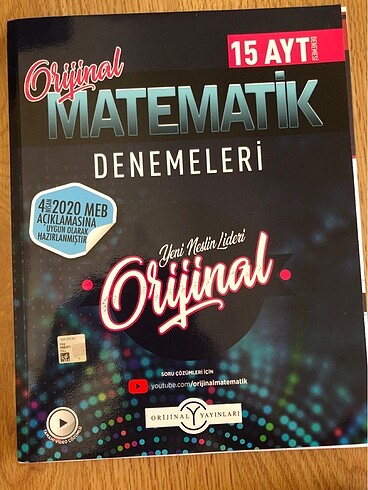 Orijinal Yayınları AYT MATEMATİK denemeleri