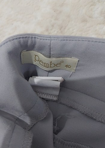 40 Beden gri Renk Gri Midi Kadın Denim Pantolon