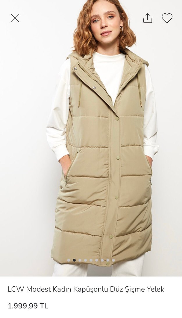 Lcw Kapüşonlu Kemerli Kadın Şişme Yelek - Görsel 2