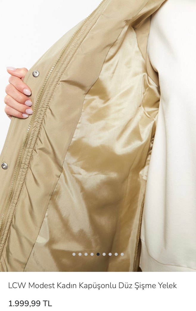 Lcw Kapüşonlu Kemerli Kadın Şişme Yelek - Görsel 3