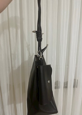 Zara Kahve Minimalist Kadın Deri Omuz Çantası