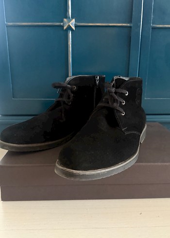 Hakiki Süet Deri Erkek Siyah Bot - Görsel 8