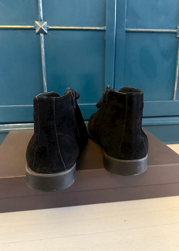 Hakiki Süet Deri Erkek Siyah Bot - Görsel 4