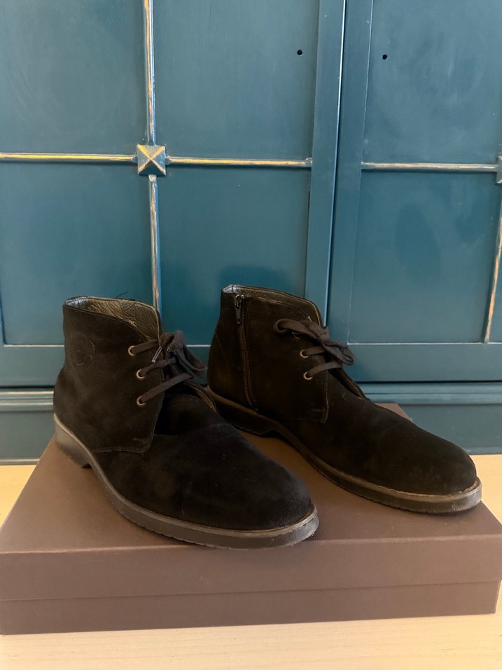 Hakiki Süet Deri Erkek Siyah Bot - Görsel 3