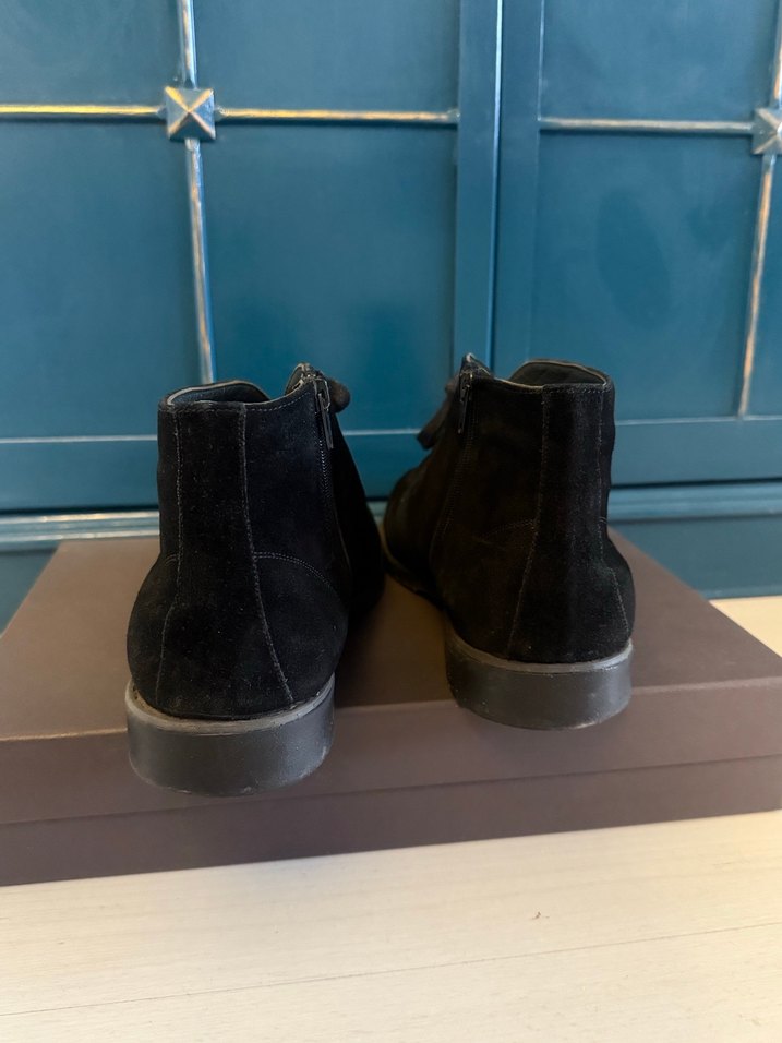 Hakiki Süet Deri Erkek Siyah Bot - Görsel 4