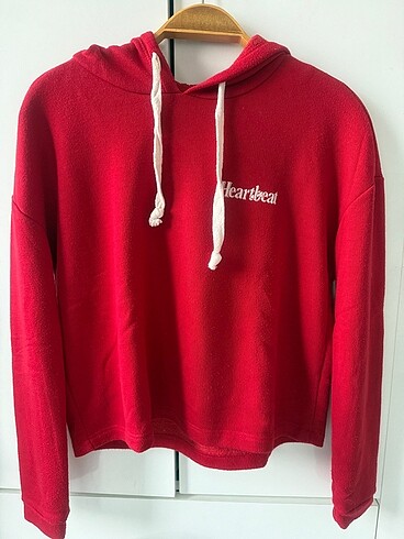 Mudo Kırmızı Kısa Crop Sweatshirt