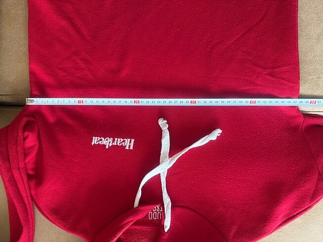 s Beden kırmızı Renk Mudo Kırmızı Kısa Crop Sweatshirt