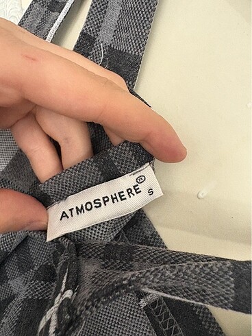 Gri çizgili kısa salopet - Görsel 5