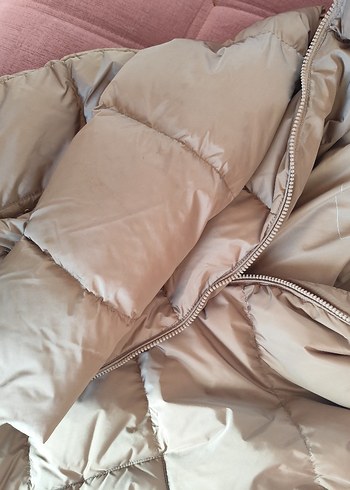 Bej Puff Mont Kadın Midi Boy - Görsel 11