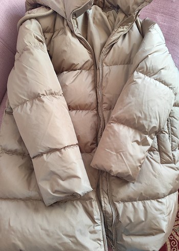 Bej Puff Mont Kadın Midi Boy - Görsel 2