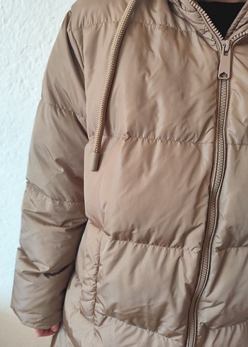 Bej Puff Mont Kadın Midi Boy - Görsel 8