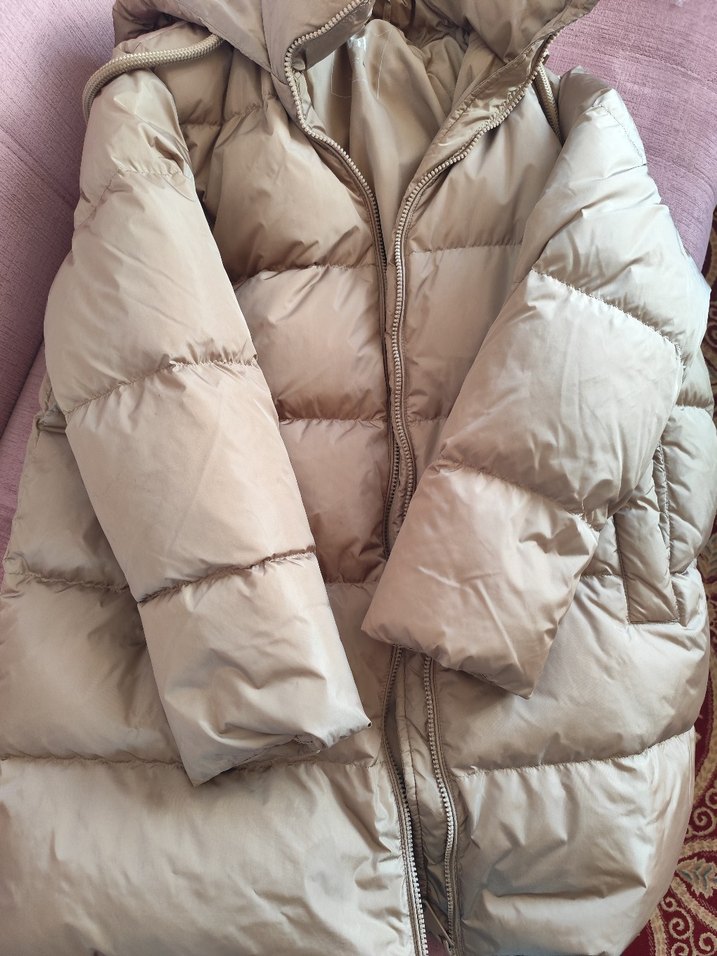 Bej Puff Mont Kadın Midi Boy - Görsel 2