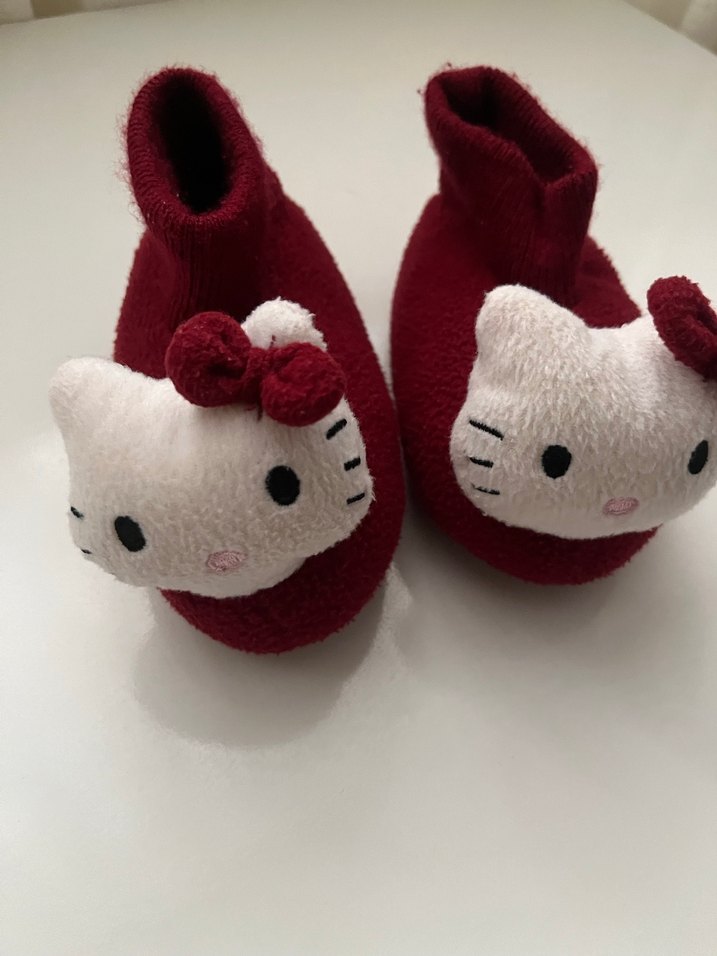 Kızlar çocukları için Kırmızı hello kitty panduf - Görsel 4