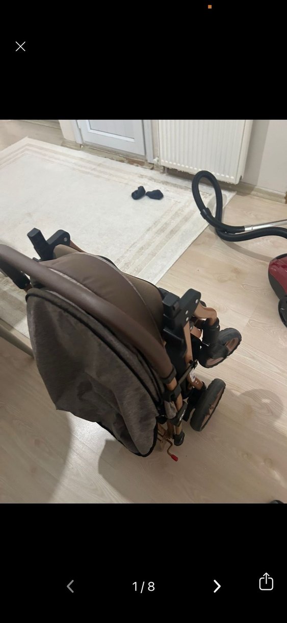 Kahverengi Gri Bebek Arabası - Görsel 5