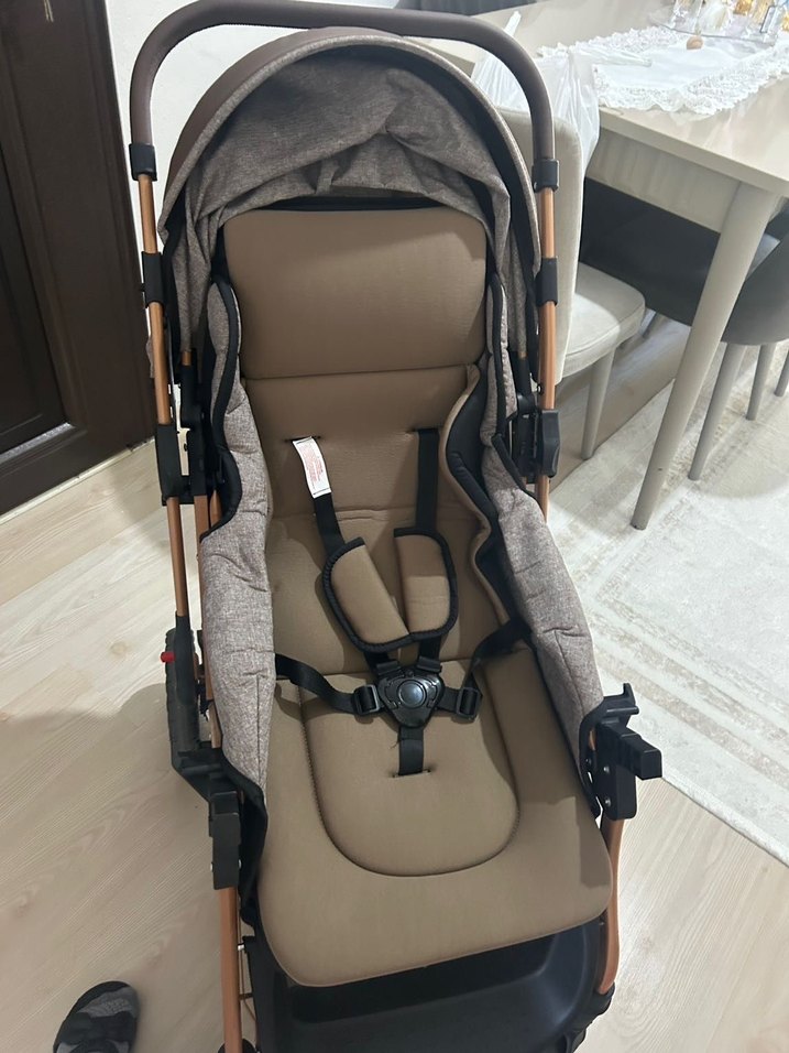 Kahverengi Gri Bebek Arabası - Görsel 4