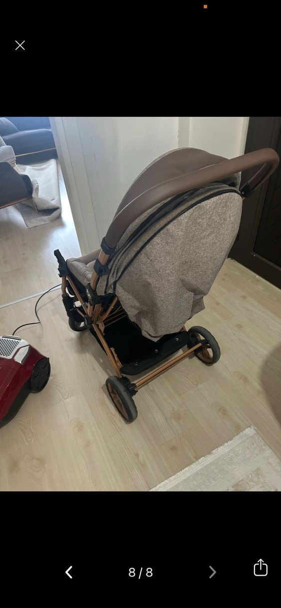 Kahverengi Gri Bebek Arabası - Görsel 2