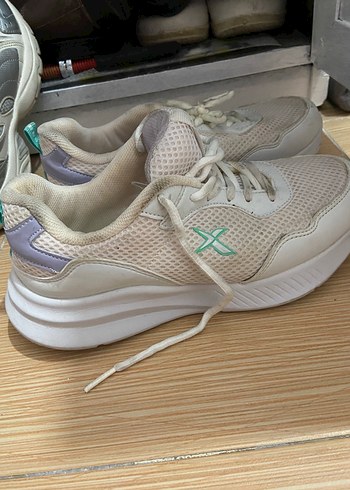 Beyaz Bağcıklı Spor Kadın Sneakers - Görsel 2