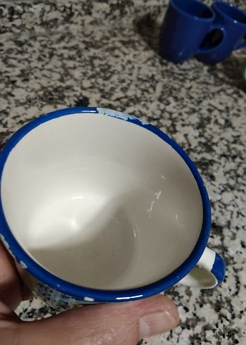 8 adet kupa,iki takım baharatlık,çay tabağı komple satılıktır - Görsel 6