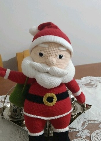 Renkli El Örgüsü Noel Baba Oyuncak - Görsel 3