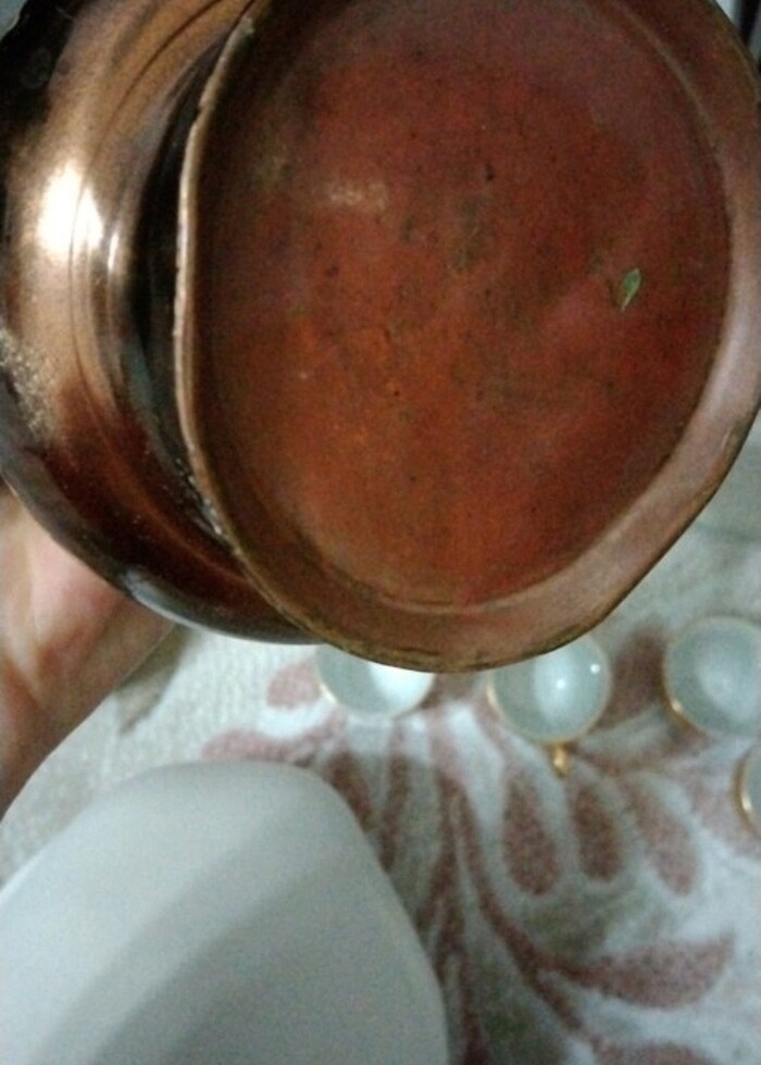 Meraklısına İşlemeli antika bakır vazo  - Görsel 4