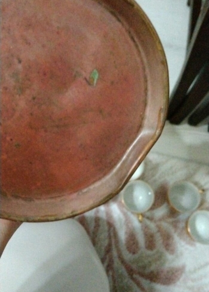 Meraklısına İşlemeli antika bakır vazo  - Görsel 5