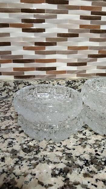 4 adet Paşabahçe kesme cam küllük - Görsel 7