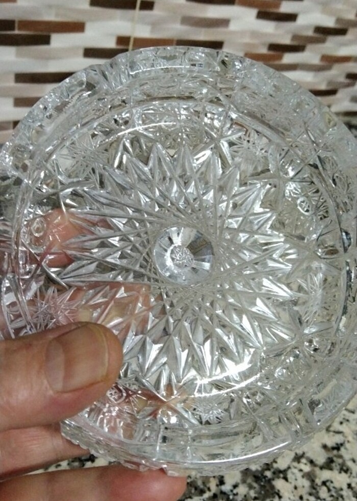 4 adet Paşabahçe kesme cam küllük - Görsel 3