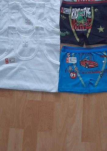 Erkek Çocuk Baskılı Gri Atlet - Görsel 8