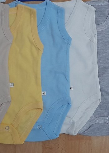 Uzun Kollu Bebek Body Seti - Mavi ve Desenli - Görsel 4