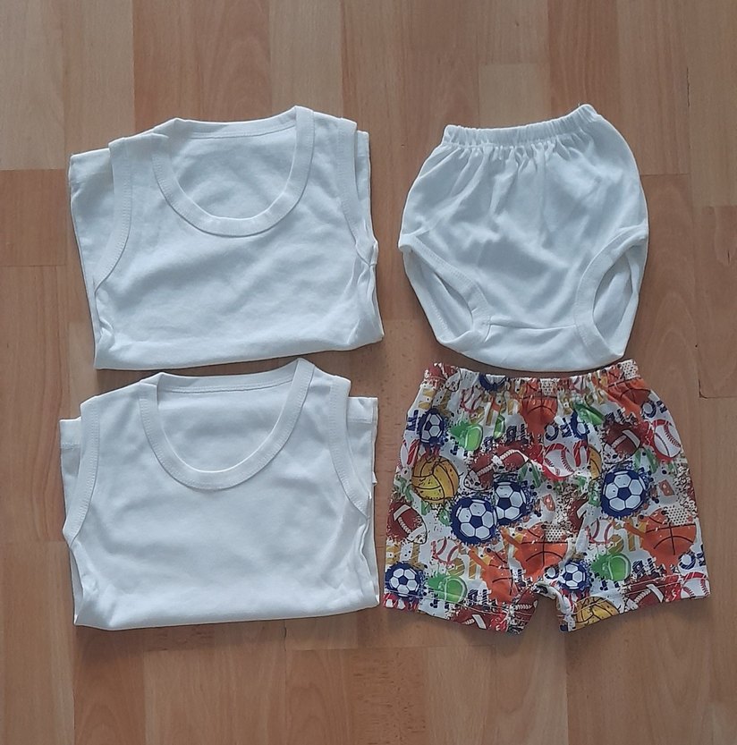 Beyaz Çocuk Atlet ve Külot Takımı - Görsel 3