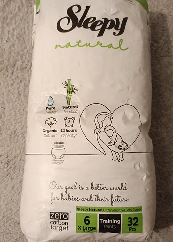 Sleepy Sleepy Natural XLarge 6 numara Bebek Külot Bezi