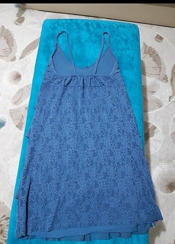 Diğer Mavi dantel ipli elbise 