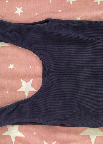 Lacivert V Yaka Atlet Bodysuit