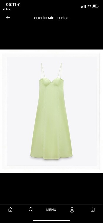 Zara yeşil elbise