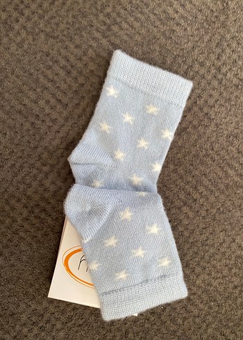 Mavi Yıldız Desenli Bebek Çorabı - Görsel 3