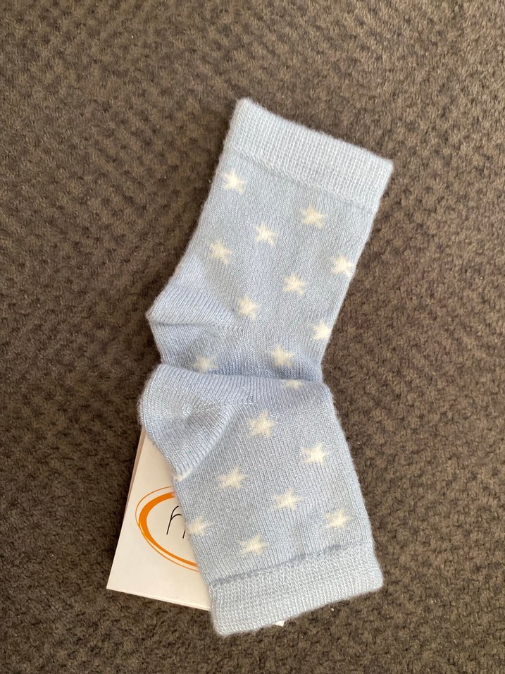 Mavi Yıldız Desenli Bebek Çorabı - Görsel 3