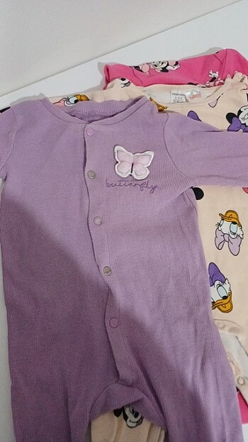 6 Ay Beden pembe Renk 3- 6 ay Kız bebek tulum