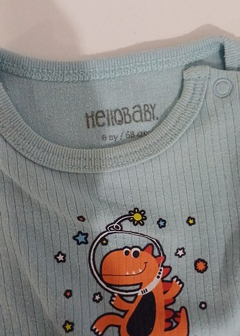 Düğmeli Mavi Bebek Body - Görsel 3