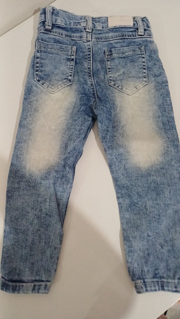 Nakışlı Düğmeli Renkli Kız Kot Pantolon - Görsel 4